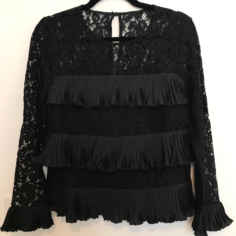 Jcrew lace ruffle top